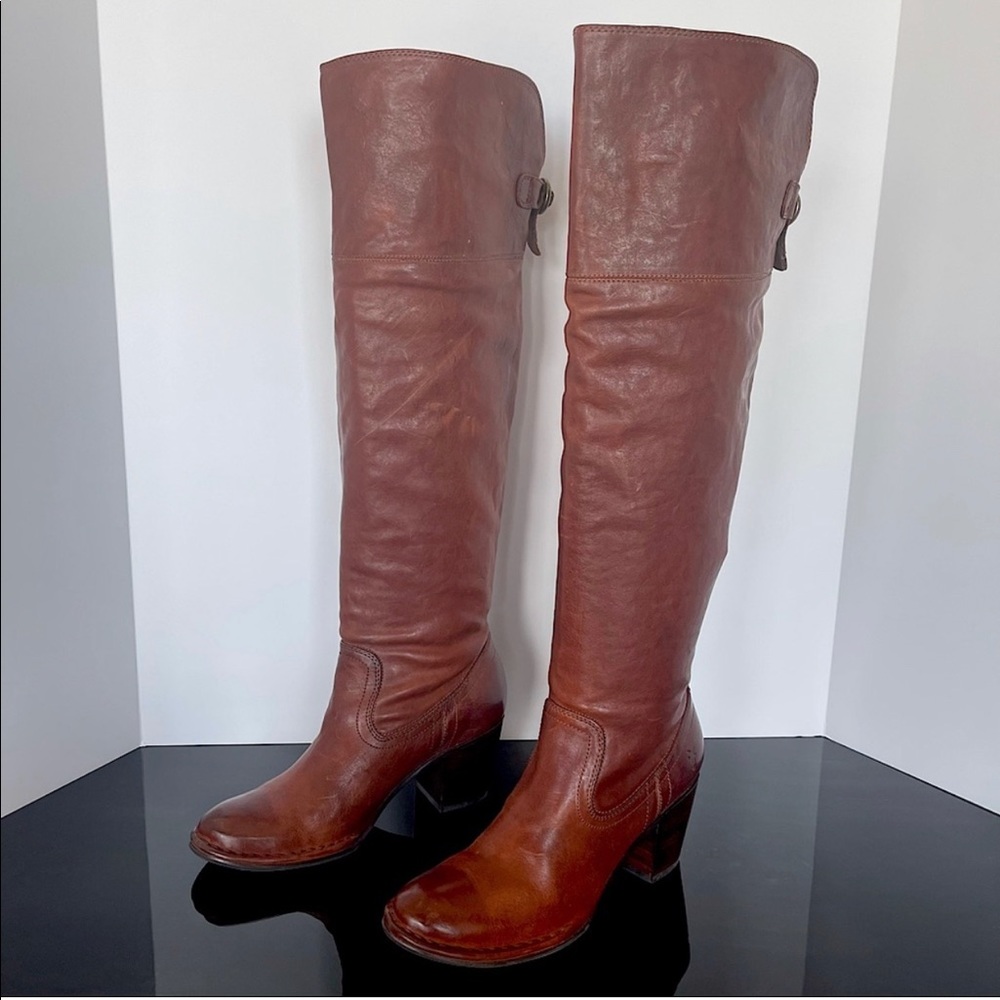 Frye Lucinda slouch tall boots whiskey size 7.5